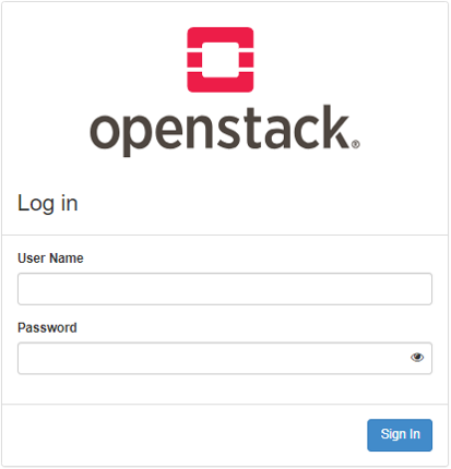 図 OpenStackログイン画面