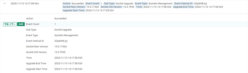 EventがSocket Upgradeの例